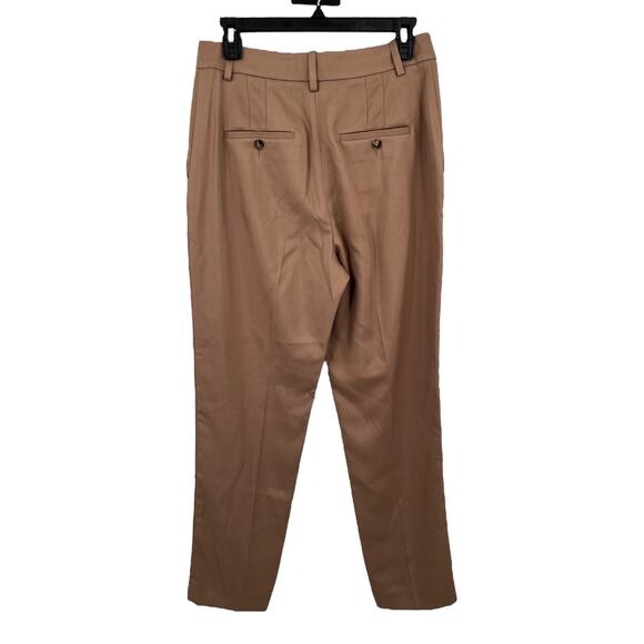 REISS pants Wren Slim Leg suit tapered Trousers tan size 6 - Picture 3 of 6